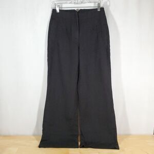 PESERICO Sz 40 (US 4) 100% Fleece Wool Trouser Pants Wide Minimalist Relaxed